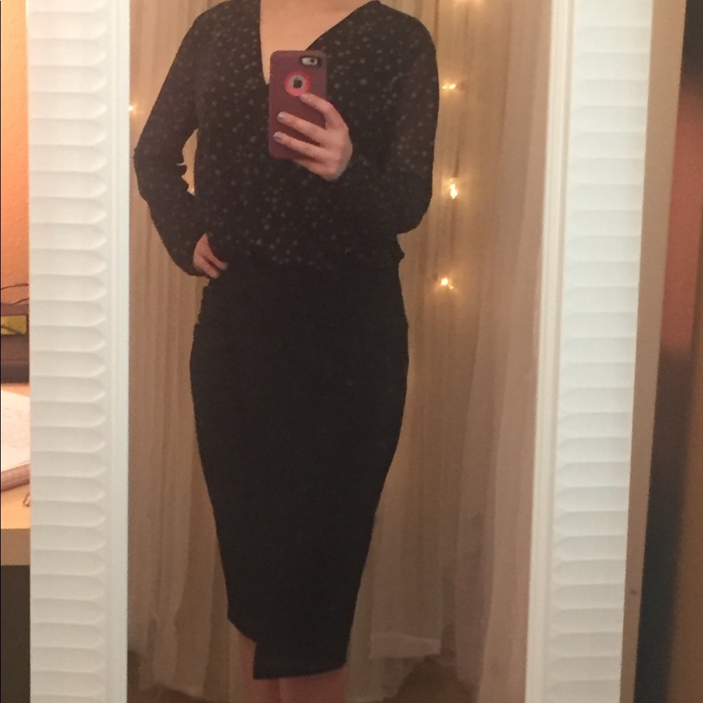 Slinky shirts, pencil skirts